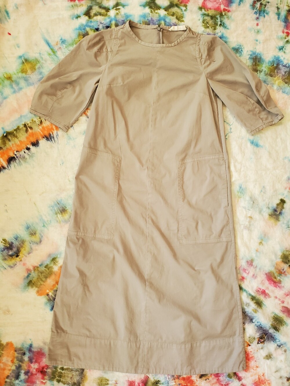 Everlane Tan Organic Cotton Canvas A Line Dress